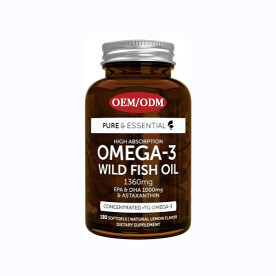 OEM Source Factory Поддерживает настройку Omega3 Дикий рыбий жир EPA DHA и лимонный вкус